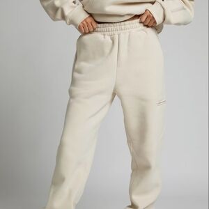 NEW Comfrt Airplane Mode Sweatpants - Elegant Cream Joggers for Women